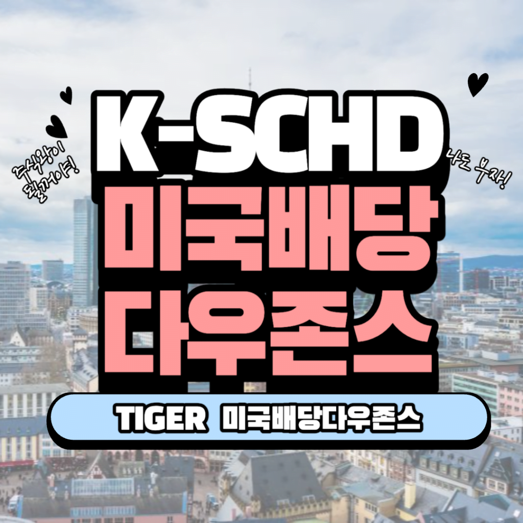 [국내ETF] TIGER 미국배당다우존스 (K-SCHD): SCHD, JEPI, JEPQ 그리고 커버드콜